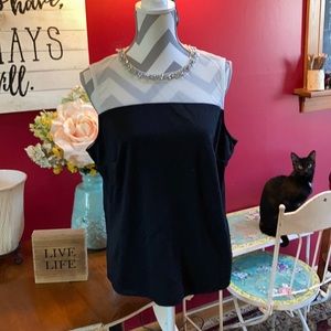Worthington petite Xl dressy black sleeveless top